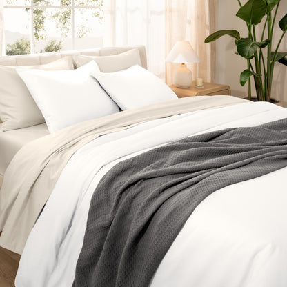 Bare Home Organic Cotton Duvet Cover Set - Smooth Sateen Weave