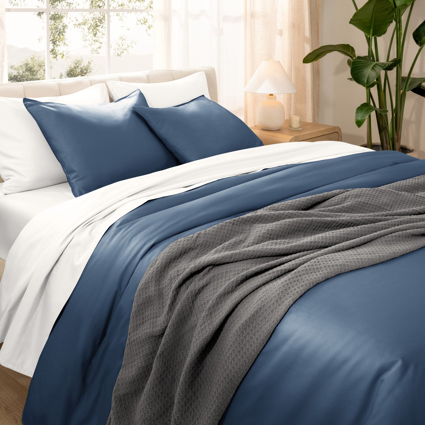 Bare Home Organic Cotton Duvet Cover Set - Smooth Sateen Weave