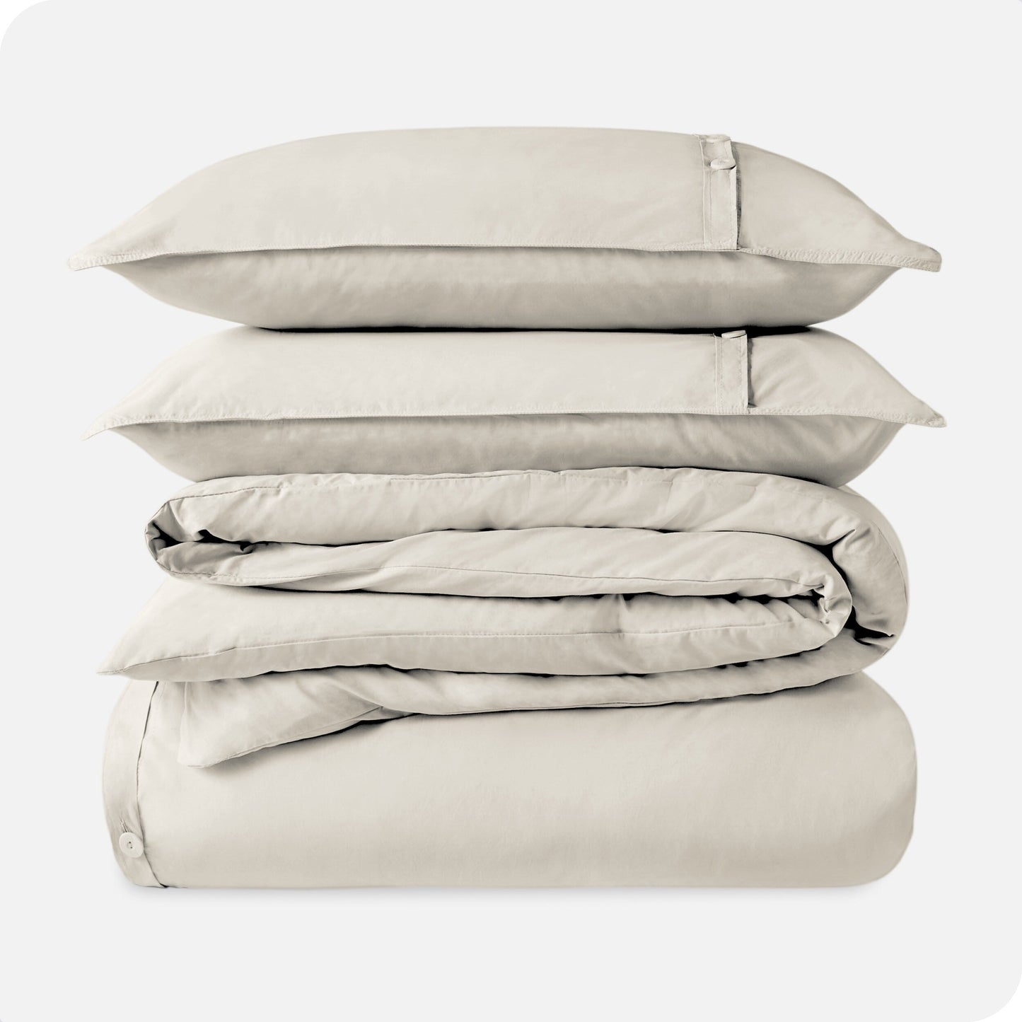 Bare Home Organic Cotton Percale Duvet Cover Set