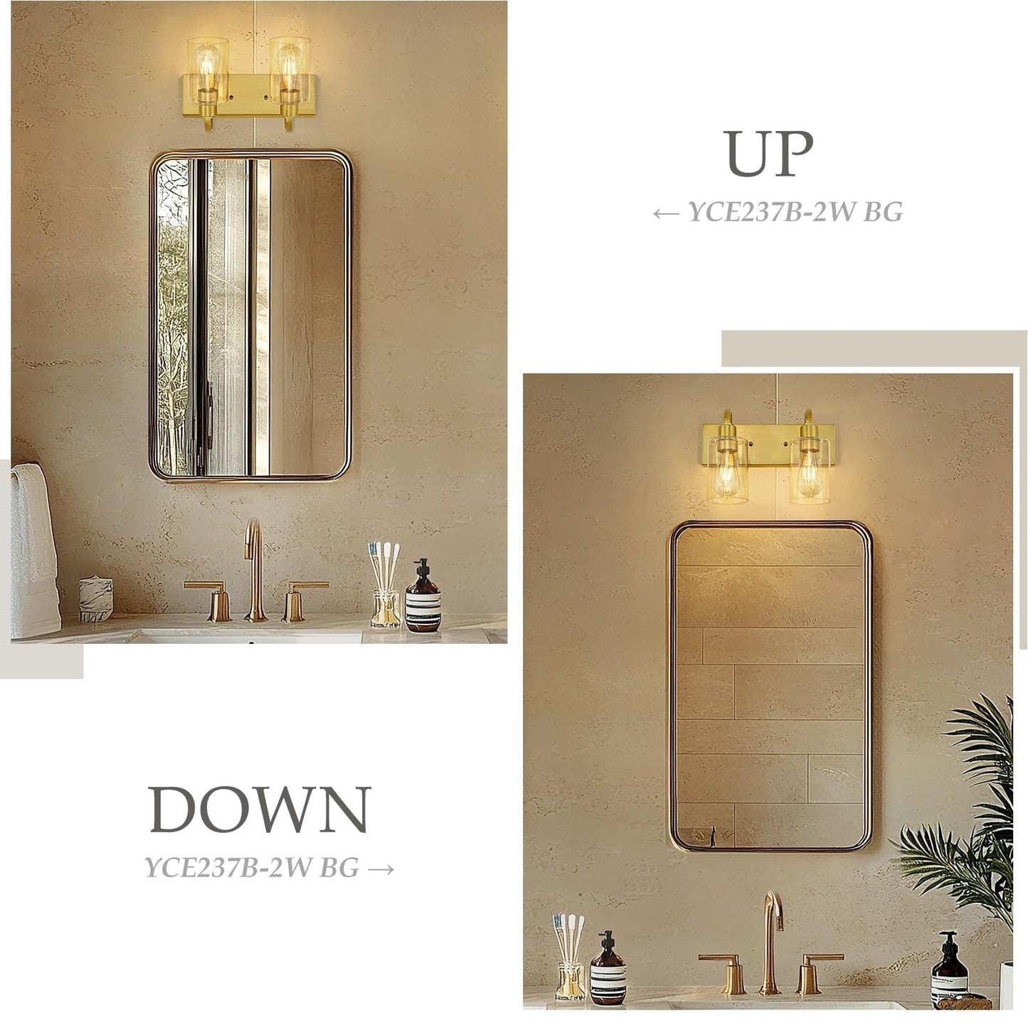Bathroom Vanity Light Fixtures - Farmhouse Wall Light for Bathroom