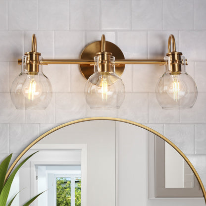 Modern 2/3/4/5-Light Bathroom Vanity Light Globe Glass Wall Sconce Minimalist Design