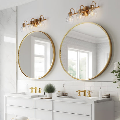 Modern 2/3/4/5-Light Bathroom Vanity Light Globe Glass Wall Sconce Minimalist Design