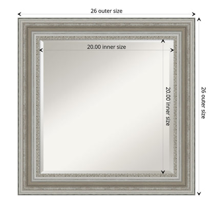 Beveled Bathroom Wall Mirror - Parlor Silver Frame