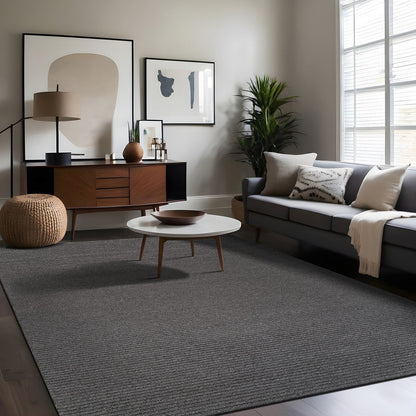 Beverly Rug Solid Color Non-Slip Rubber Back Washable Indoor Area Rug