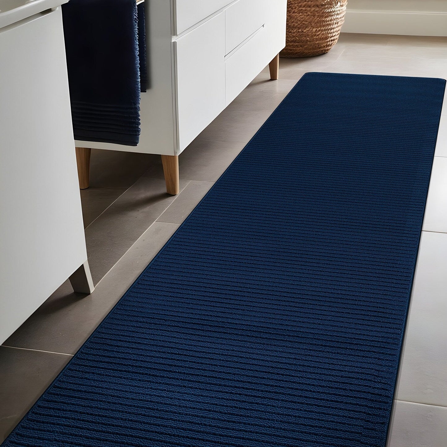 Beverly Rug Solid Color Non-Slip Rubber Back Washable Indoor Area Rug