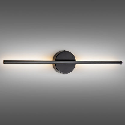 1-Light Black/ Gold/ Nickel Modern Long Linear Strip Wall Sconce Dimmable LED Bathroom Vanity Light