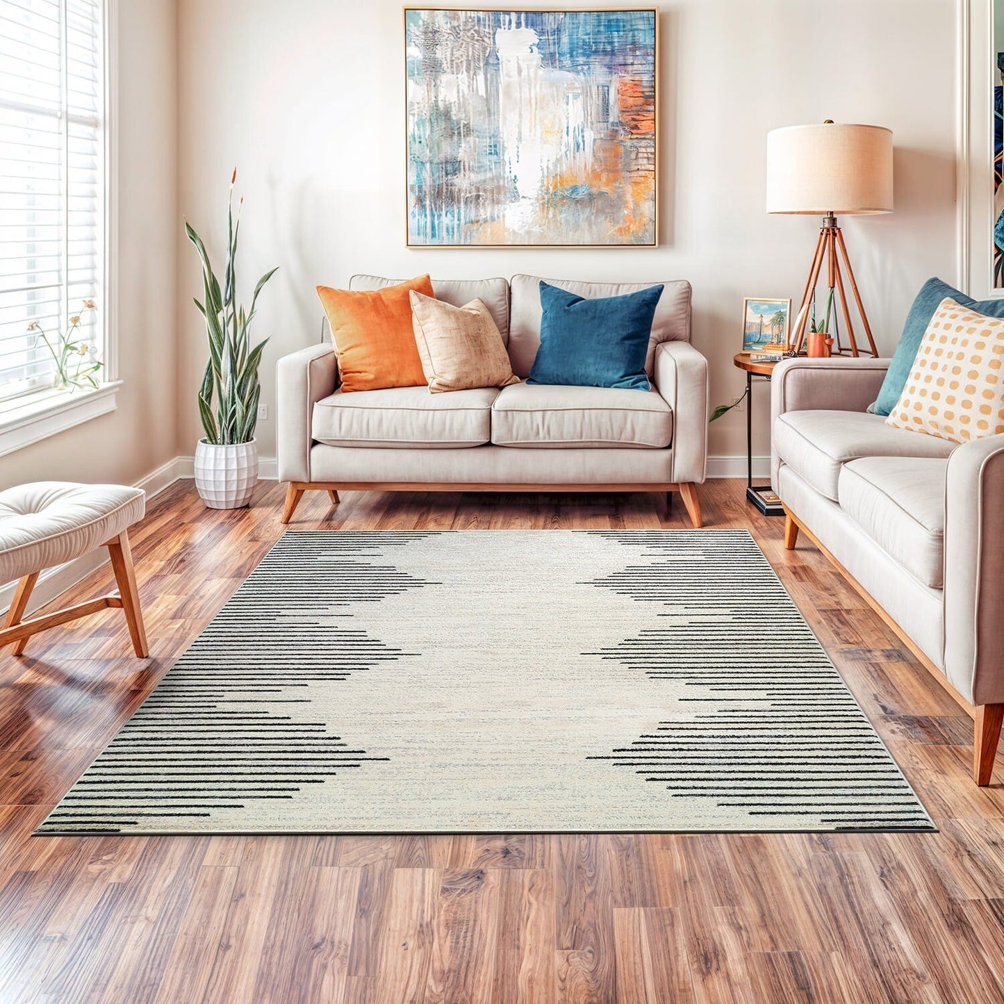 Bohemian Stripe Area Rug