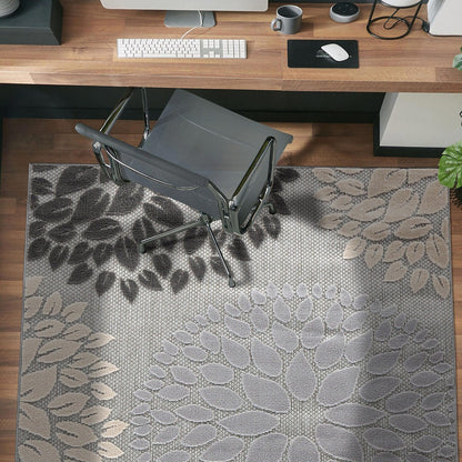 Brescia Modern Floral Circles Indoor/Outdoor Area Rug