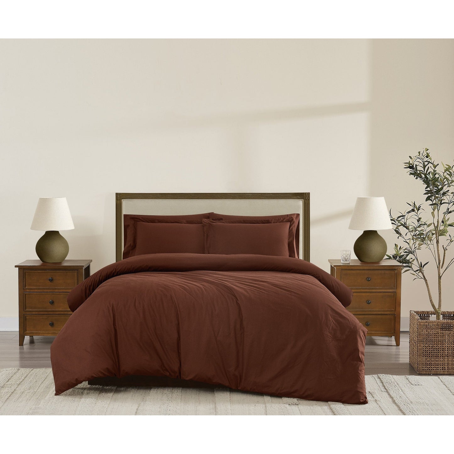 Brooklyn Loom Tight-Weave Cotton Percale Duvet Set