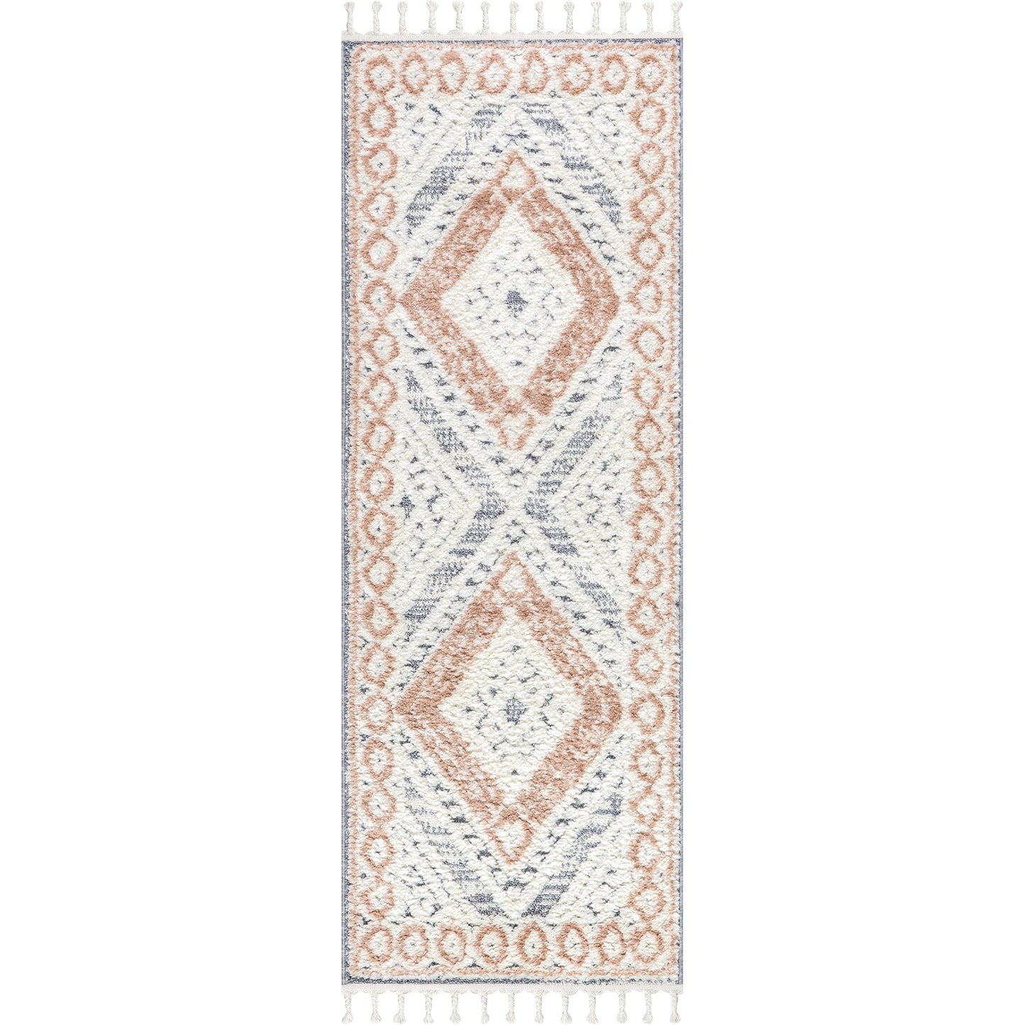 Nuloom Acacia Raised Diamond Tasseled Area Rug