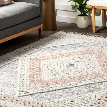 Nuloom Acacia Raised Diamond Tasseled Area Rug