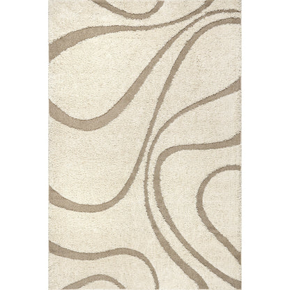 Nuloom Krista Contemporary Swirls Shag Area Rug