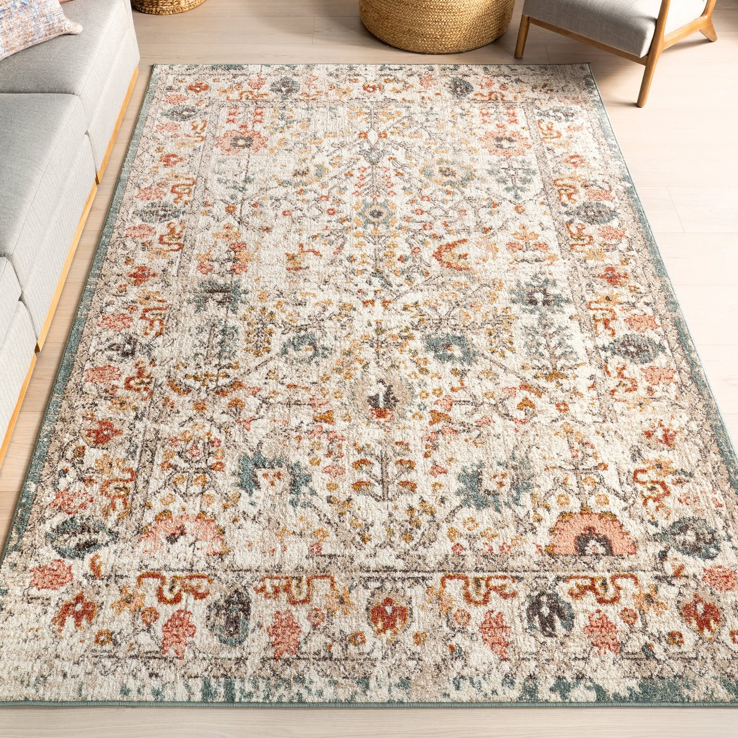 Nuloom Lenore Vintage Floral Area Rug