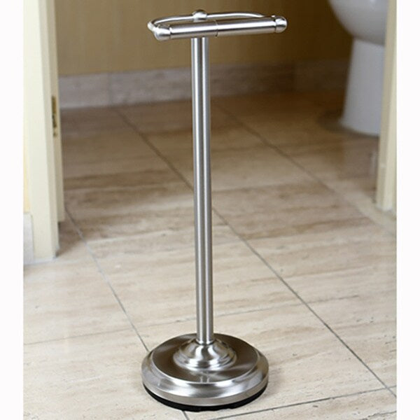Kingston Brass Brushed Nickel Standing Pedestal Toilet Paper Holder