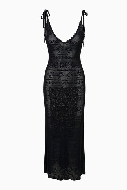 Robe longue en maille pointelle Cillian