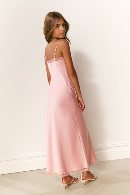 Robe longue en satin Cilona pour fille