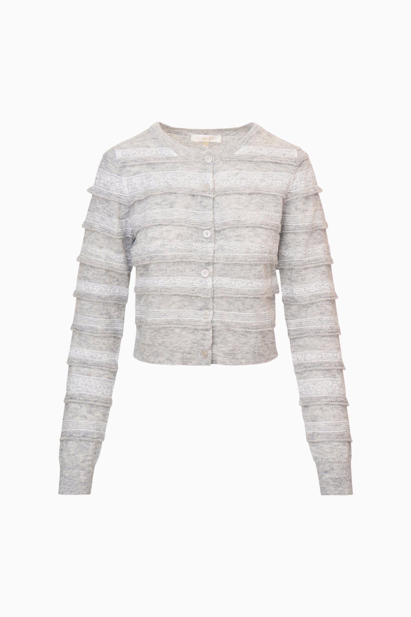 Cardigan rayé en dentelle et mélange d'alpaga Claralise