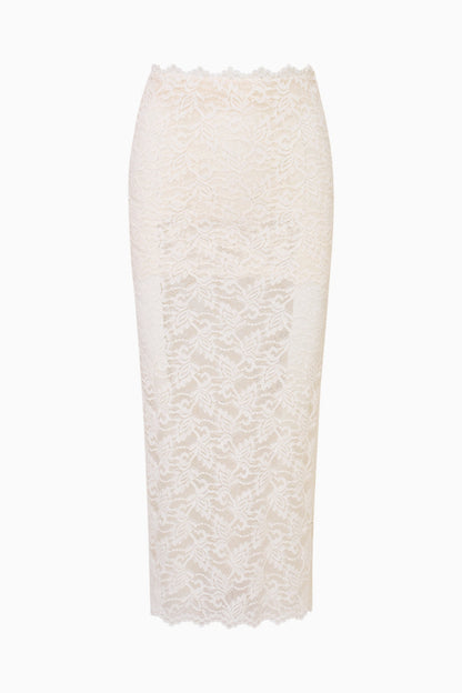 Jupe longue en dentelle extensible Clooney