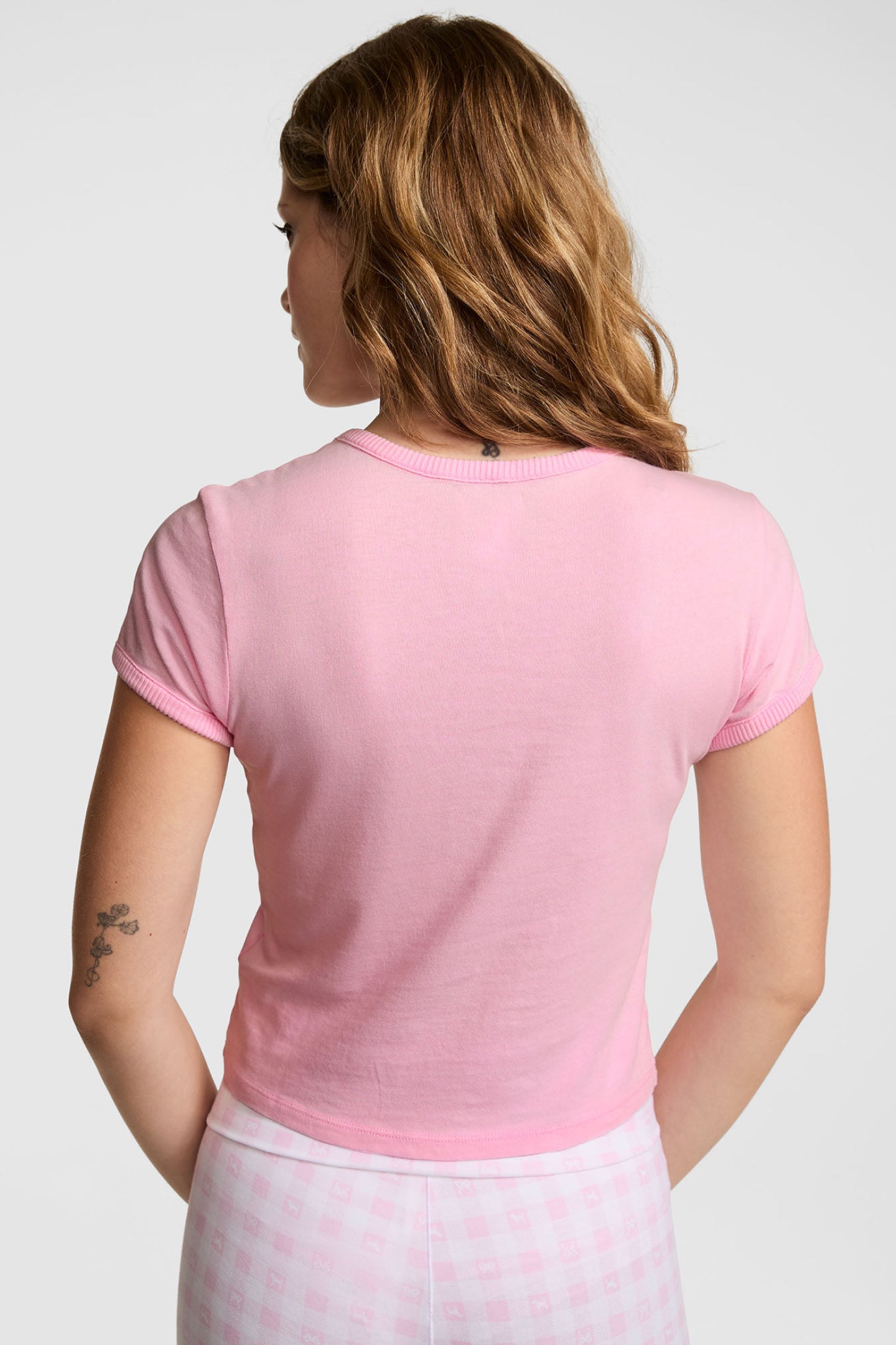 T-shirt rétro en coton PINK x LoveShackFancy