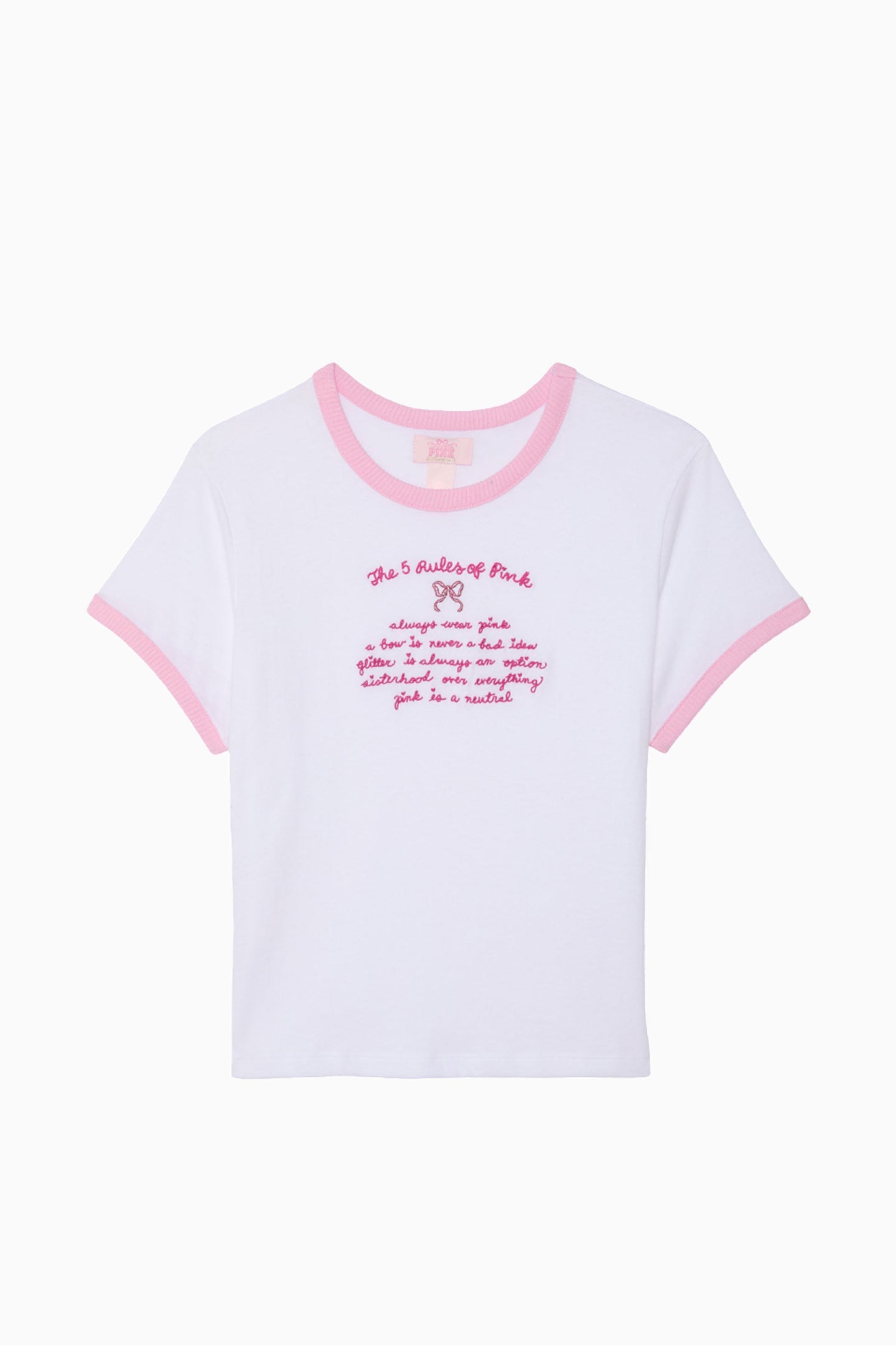 T-shirt rétro en coton PINK x LoveShackFancy