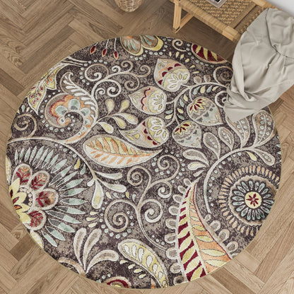 Caprice Mid-Century Modern Floral Indoor Area Rug