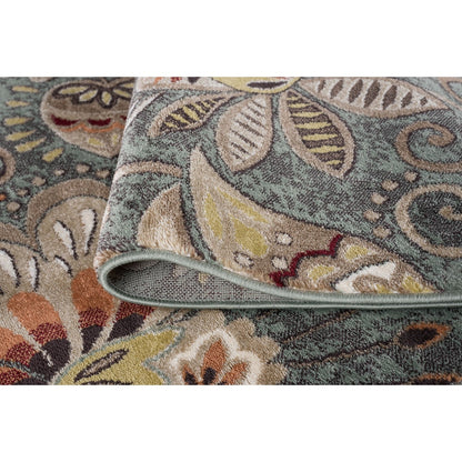 Caprice Mid-Century Modern Floral Indoor Area Rug