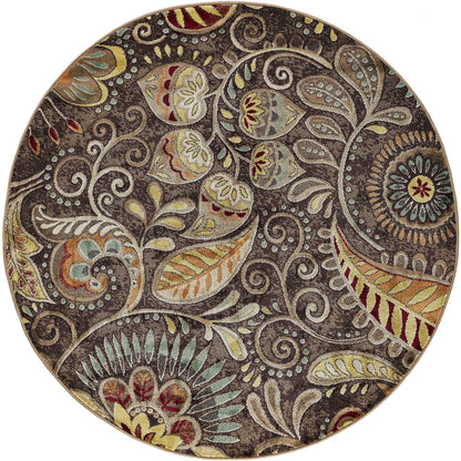 Caprice Mid-Century Modern Floral Indoor Area Rug