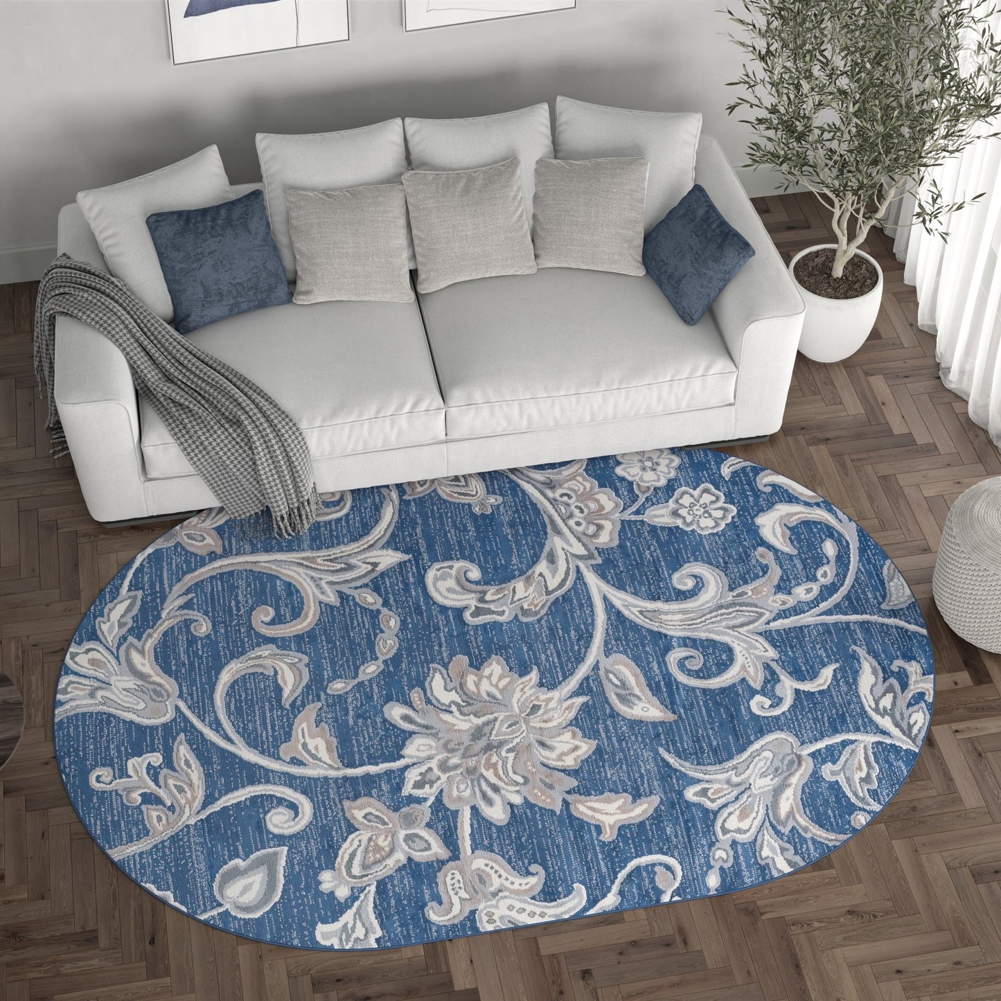 Carrington Transitional Floral & Botanical Indoor Area Rug