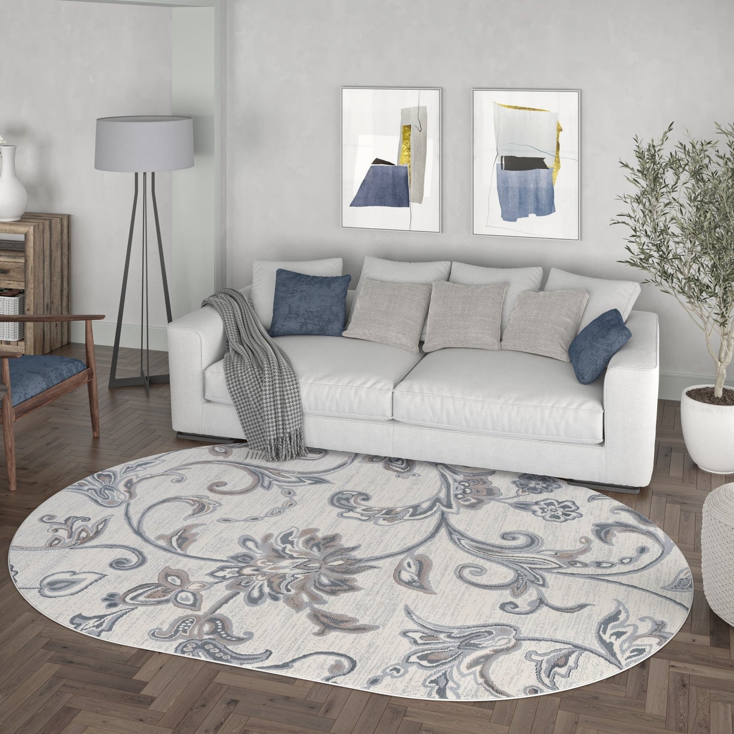 Carrington Transitional Floral & Botanical Indoor Area Rug