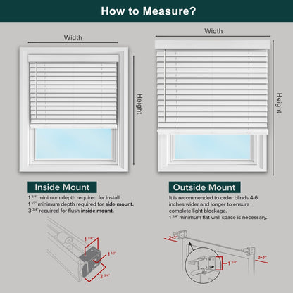 Chicology Basic White Cordless Faux Wood Blinds