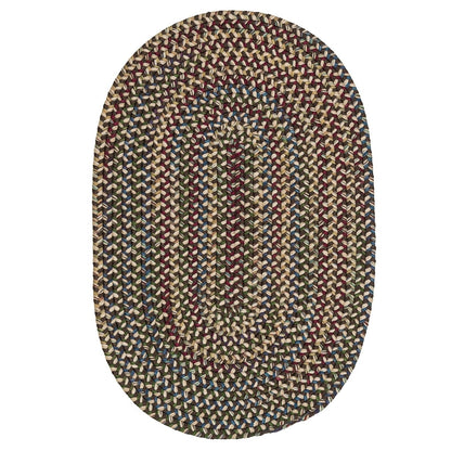 Colonial Mills Worley Rustic Farmhouse Braided Multicolor Oval Rug