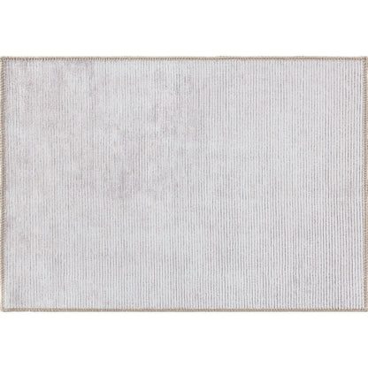 Contemporary Distressed Stripe Machine Washable Area Rug