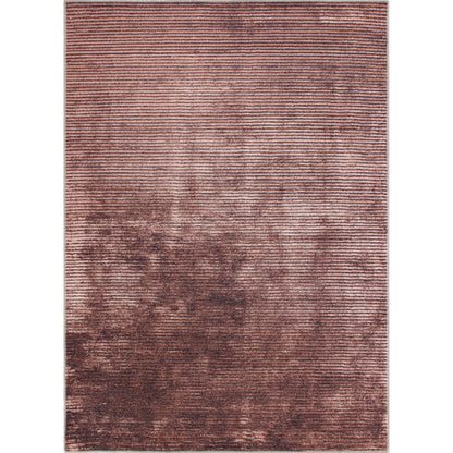 Contemporary Distressed Stripe Machine Washable Area Rug