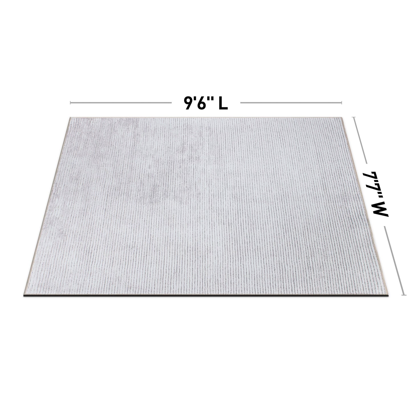 Contemporary Distressed Stripe Machine Washable Area Rug