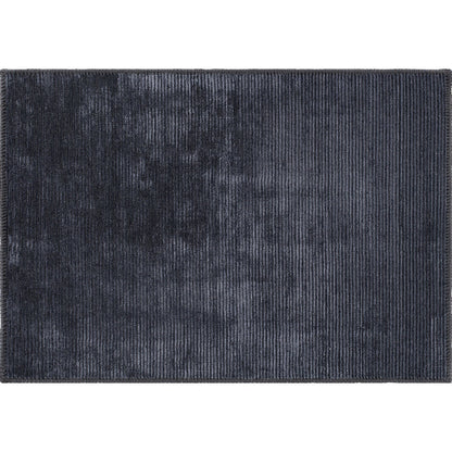 Contemporary Distressed Stripe Machine Washable Area Rug