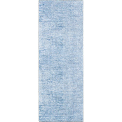 Contemporary Distressed Stripe Machine Washable Area Rug