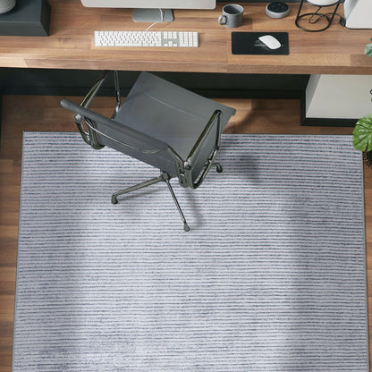 Contemporary Distressed Stripe Machine Washable Area Rug