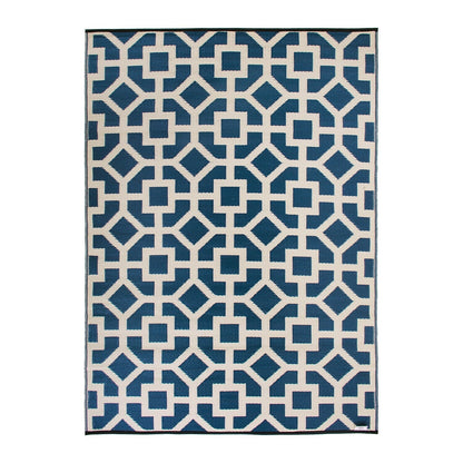 Contemporary Geometric Reversible Plastic Outdoor Rugs