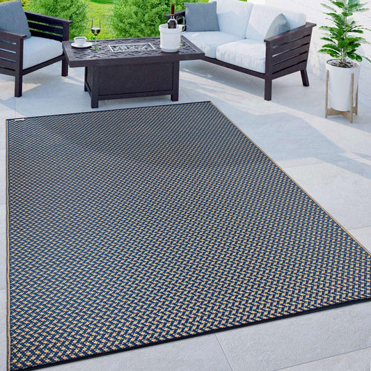 Contemporay Solid Reversible Plastic Outdoor Rugs