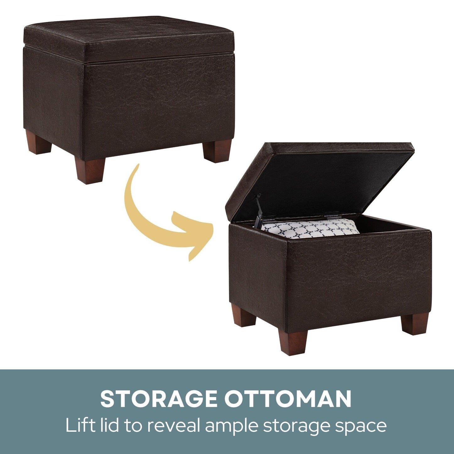 Convenience Concepts Madison Storage Ottoman