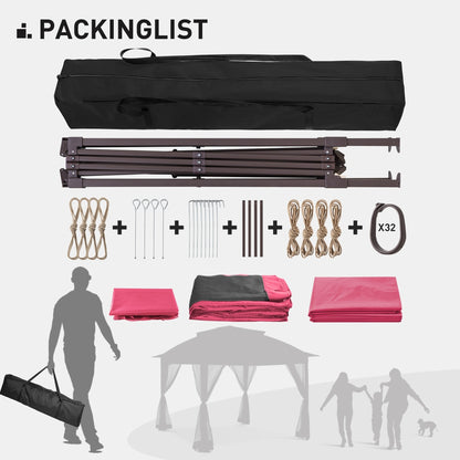 Gazebo escamotable en acier Cozywor de 11 pi x 11 pi avec moustiquaire