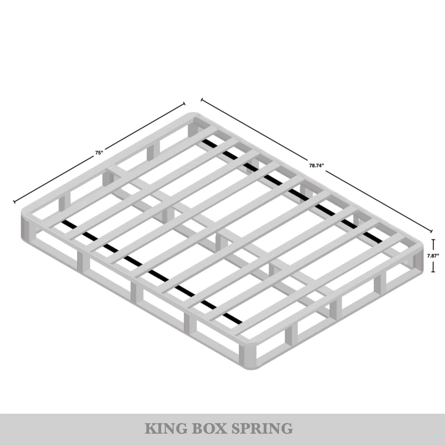 Sommier à ressorts en bois massif CraftPorch de 8 pouces avec lattes en bois