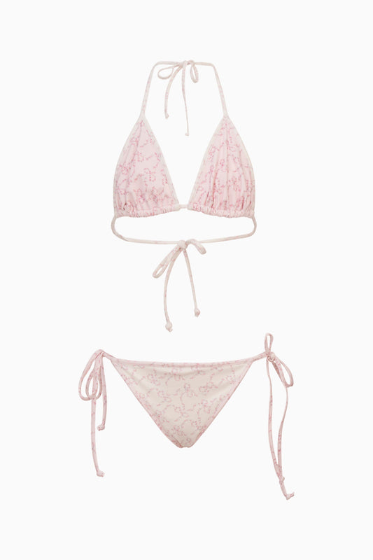 Bikini à imprimé floral et nœud Dannie pour préadolescente