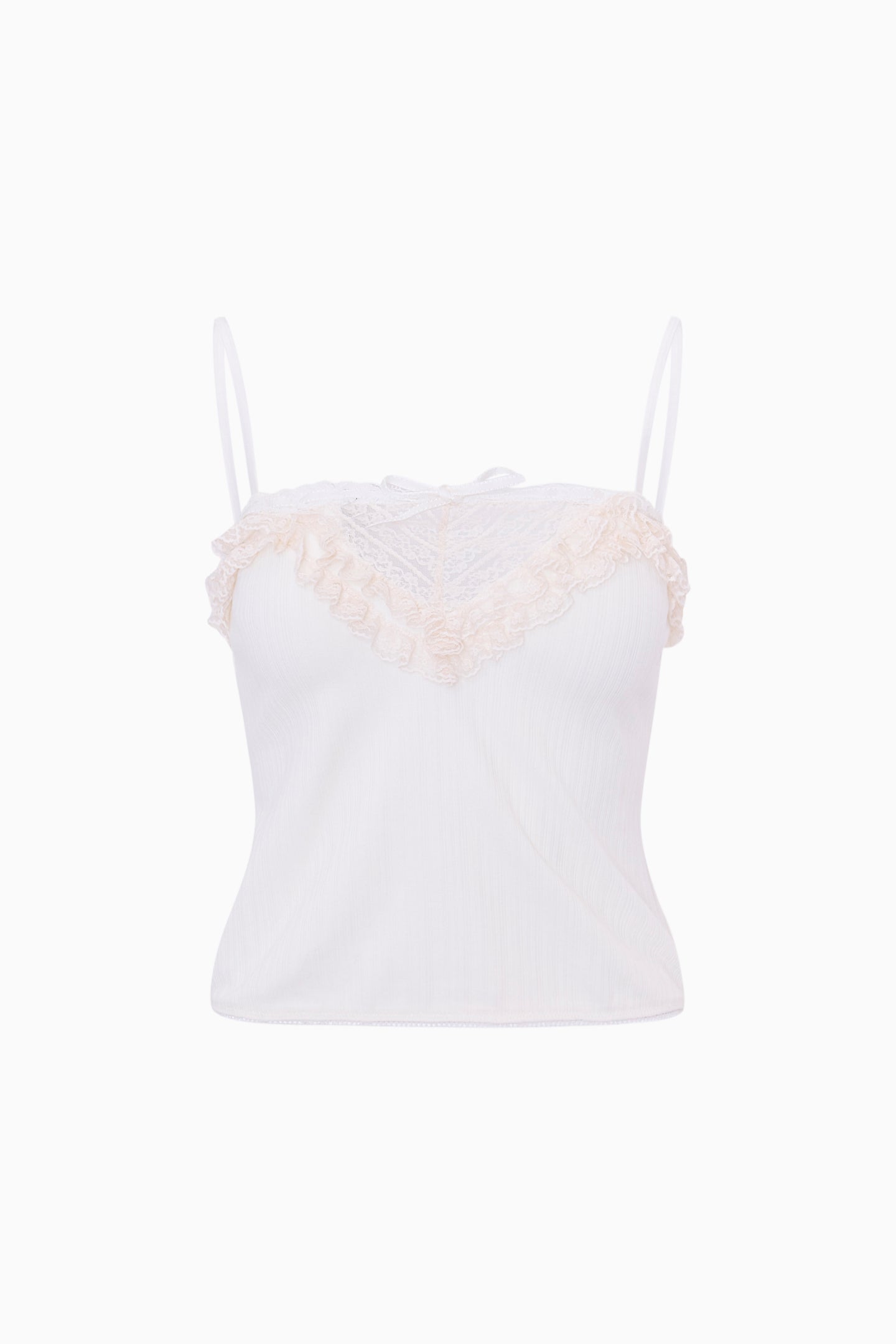 Camisole courte à volants Delphian