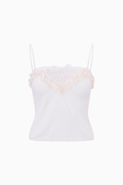 Camisole courte à volants Delphian