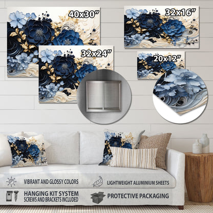 Designart Liquid Ink Spiralscape I Abstract Spirals Metal Wall Art Living Room