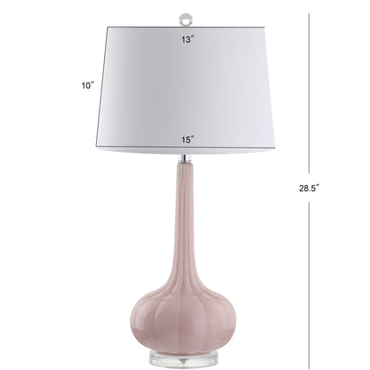 Lampe de table à LED Diamante 28,5 en verre rose (lot de 2) par JONATHAN Y
