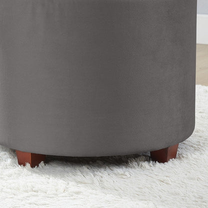 Donovan Tufted Round Storage Ottoman