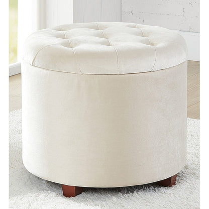 Donovan Tufted Round Storage Ottoman