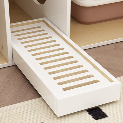 Dual-Compartment Cat Litter Box Enclosure Multi-Functional Furniture